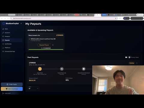 My first payout on my live account!