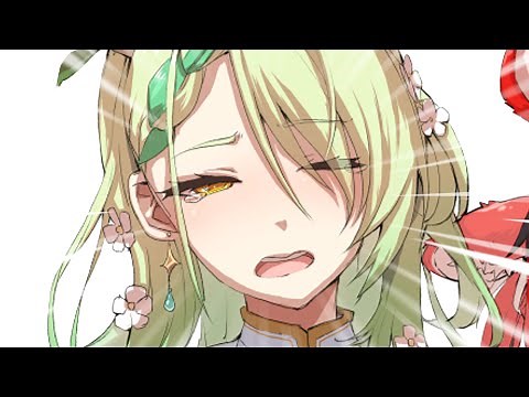 Fauna raging cutely after accidentally riding snake on Getting Over It