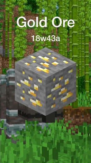 Minecraft Gold Ore Texture Evolution #shorts