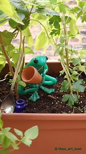 34K views · 6.2K reactions | Inch by inch, row by row, gonna make this garden grow  Frog planting some new porch garden plants while I wait (impatiently) for the tomatoes to ripen  #stopmotion #animation #frog #frogsofinstagram #garden #gardening #plants #tiny #stopmotionanimation #artistsofig #animatorsoninstagram | Thou_art_lumi | Facebook