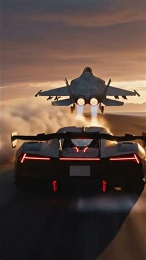 Car vs Jet — Who Wins? | Epic AI-Generated Drag Race | #AIMindscape