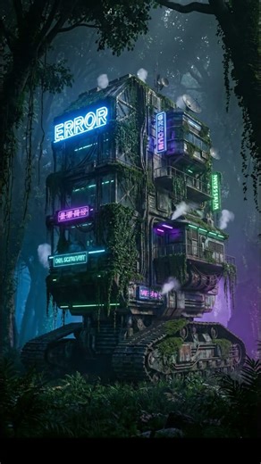 Moving the Unmovable: Giant Cyberpunk Fortress ⚡ #MechMorph