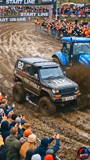 MUD RACE CHALLENGE 😱 | SUV vs TRACTOR 🔥 | Epic Mud Battle | B2 UNBEATABLE