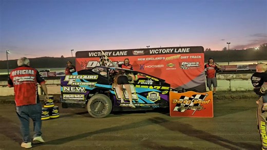 Katrina Leclaire in victory lane!! | Devil's Bowl Speedway - West Haven, VT