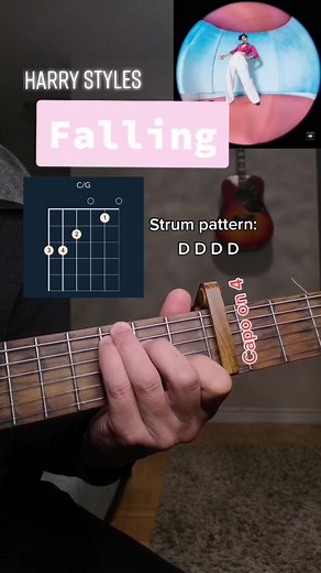 Easy Strumming Tutorial for Falling by Harry Styles with Capo
