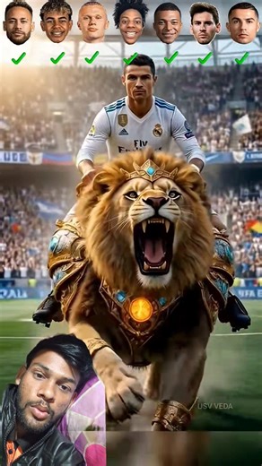 "All footballers change🤗 animals appearance😮 #messi #ronaldo #neymar #isospeed #short #viral