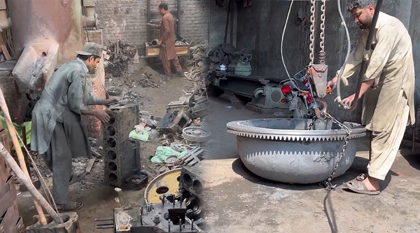Innovative Process of Making a Moulding Lathe From Cement