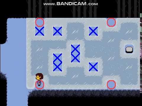 Undertale - How to Solve Snowdin Ice Puzzle