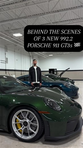 Behind the Scenes of 3 New Porsche 911 GT3s Delivery