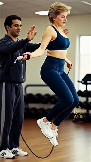 Unseen Rope Jumping in the Gym💪❤️ Princess Diana & Dodi Fayed | Summer 1997 #Diana #Dodi #Gym #love