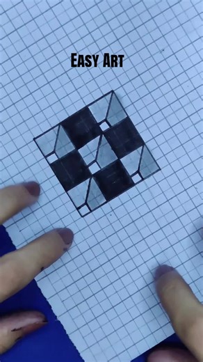Easy 3d drawing Art #3d #illusion #drawings