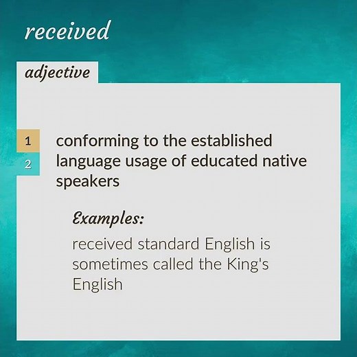 Received | meaning of Received