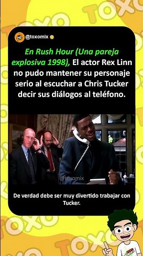 En Rush Hour (Una pareja explosiva 1998), El actor Rex Linn no pudo mantener su personaje serio...