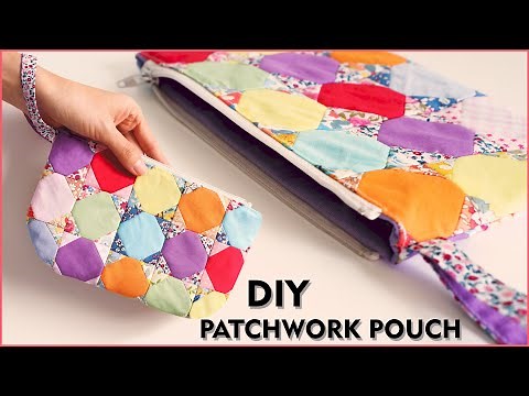 Sewing Projects For Scrap Fabric #23 | DIY Patchwok Pouch | Thuy Craft