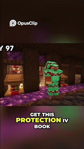 Minecraft Villager Trading_ Get Protection IV & Unbreaking III!#shorts #minecraft #gaming