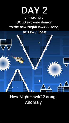 DAY 2 of making a solo extreme demon #geometrydash #gdupdate #gdmeme #gd #gaming #gdmusic #gdlayout