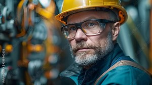 Precise Voltage Inspection by Focused Engineer. Concept Engineer Inspection, Voltage Precision, Safety Standards, Technical Expertise Stock Video