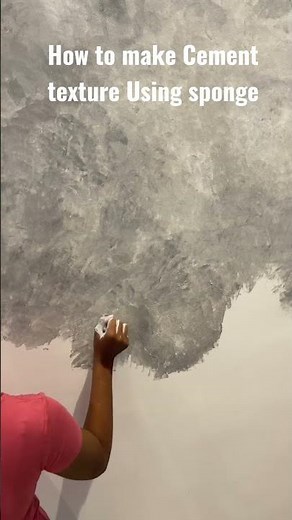 How to make cement texture using sponge and paint