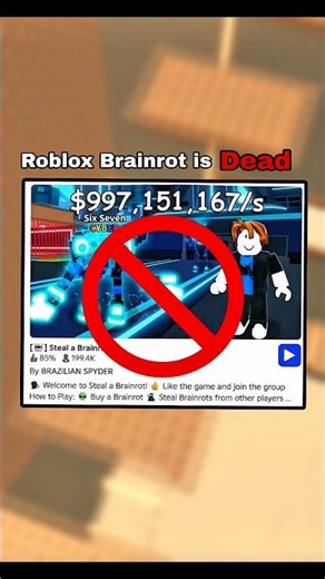 Roblox Brain Rot Games Are DONE 💀 #shorts #roblox #brainrot #relatable