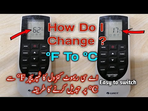 How do I change my Gree AC remote from F to C ? | Gree Air Conditioner Remote Control Functions