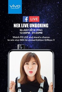 20K views · 29 shares | Get ready for the vivo NEX unboxing live hosted by VJ Junee !! Mark your calendar and watch the live to win a vivo NEX & Limited Edition Giftbox !! #vivoMalaysia #vivoMY #NEX #AIPoweredFlagship | vivo | Facebook