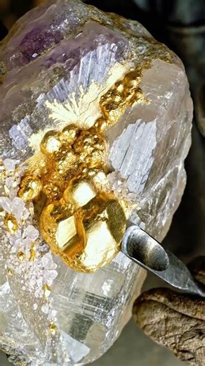 ASMR Fantastic $1.000 Pure Gold #gold #goldrush #goldnugget #goldmining #asmr #satisfying #minerals