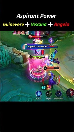 Guin + Vex + Angela🩷 #mobalegends5v5 #moba5v5English #moba5v5pippin