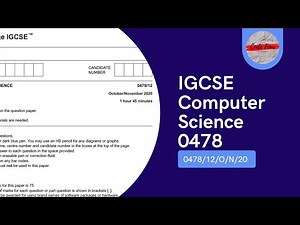 How to solve IGCSE Computer Science Paper1 - 0478/12/O/N/2020/0478/ past paper/IGCSE latest