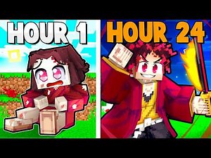 I Survived 24 Hours as YORIICHI in Minecraft