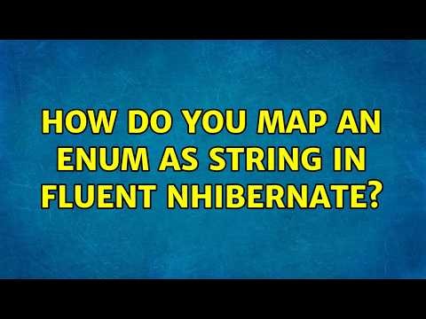 How do you map an enum as string in fluent nhibernate? (2 Solutions!!)