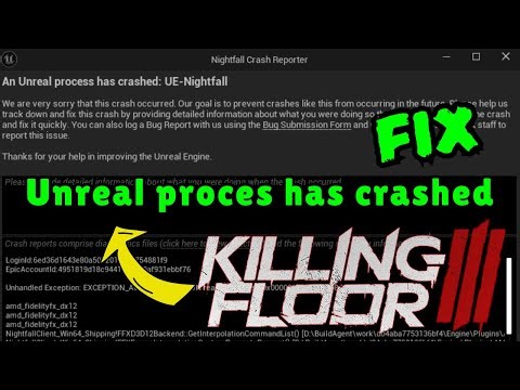 Unreal process has crashed killing floor 3 Fix