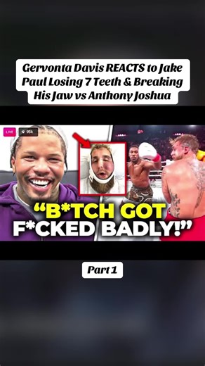Gervonta Davis Reacts to Jake Paul vs Anthony Joshua Fight