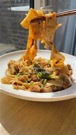 Don't Throw Away Those Dumpling Wrappers! 🤯🍜 #DumplingWrappers #Noodles #EasyRecipes