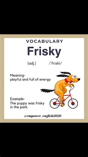 FRISKY #english #vocabs #englishlanguage #vocabulary