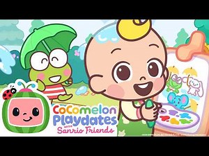 Rain Rain Go Away ☔ Hello Kitty & Friends | NEW 🌧️CoComelon Playdates | Nursery Rhymes & Kids Songs