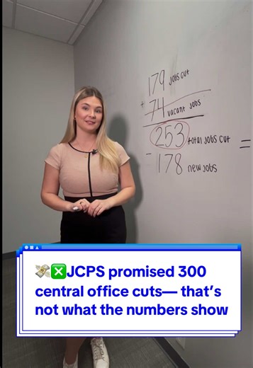 ➕➖I did the math on the JCPS central office cuts so you don’t have to. Spoiler alert— the numbers don’t add up to the 300 postions promised. #jcps #louisville #education #news #kentucky @WDRB News