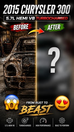 2015 Chrysler 300 Bare Shell to TURBO BEAST🔥5.7L HEMI V8 #shorts #popular #chrysler #youtubeshorts