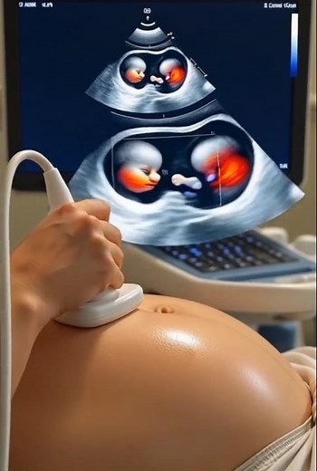 Crystal Clear: 5D Scan reveals every detail of the triplets! ✨👶 #5dultrasound #medical #science