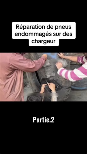 Réparation de pneus endommagés sur des chargeurs