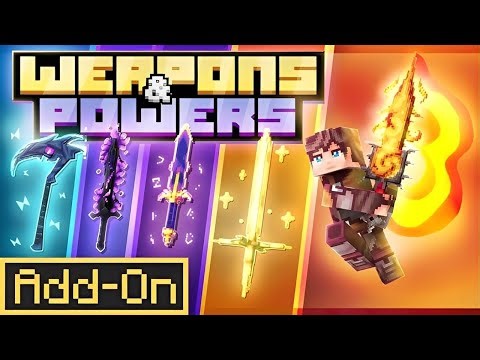 INSANE POWERS Addon – New Weapons & Abilities in Minecraft Bedrock! ⚡