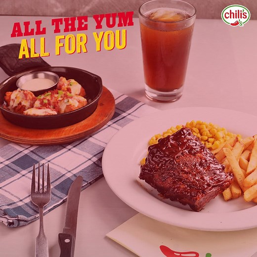 Get a FULL Chili's meal ALL for you! Our All For Me sets include most of your favorite Chili's dishes starting at only Php 450*! Order now at your nearest Chili's! 🌶 *Some dishes and drinks may be subjected to additional charge. | Chili's Philippines