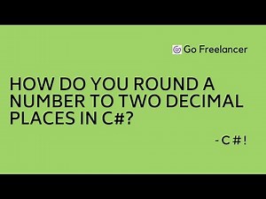 How do you round a number to two decimal places in C#?