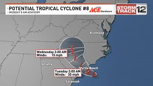 Here's the latest forecasted track of Potential Tropical Cyclone 8...