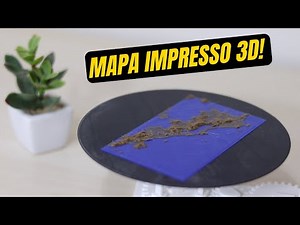 Como fazer mapas com relevo com Impressora 3d!