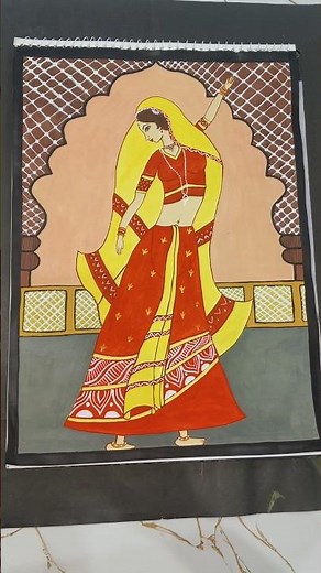 how to make Rajasthani composition painting 🖌️🎨#shortsviral #painting #video #rajsthani #art