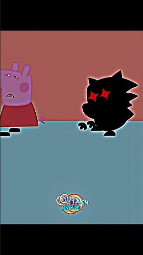 Peppa Faces a Terrifying Shadow Monster! 🌑 #ShadowFigure #ScaryPig