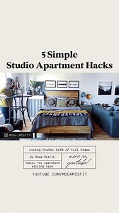 Steffi | Apartment Styling on Instagram: "Looking for studio apartment hacks to make your studio apartment more livable? I 👏 feel 👏 you! ⠀⠀⠀⠀⠀⠀⠀⠀⠀ Figuring out your studio apartment decor, getting studio apartment layout ideas, and learning how to make your studio cohesive are all important to consider when decorating a studio apartment... ⠀⠀⠀⠀⠀⠀⠀⠀⠀ ...But what about the small apartment hacks that make your studio apartment life more enjoyable on a daily basis? ✨ ⠀⠀⠀⠀⠀⠀⠀⠀⠀ In this video origin