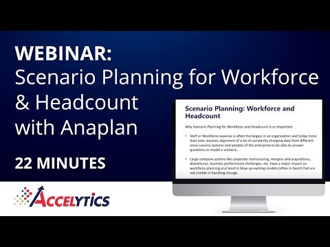 Scenario Planning for Workforce and Headcount - Financial Experts at Accelytics Consulting