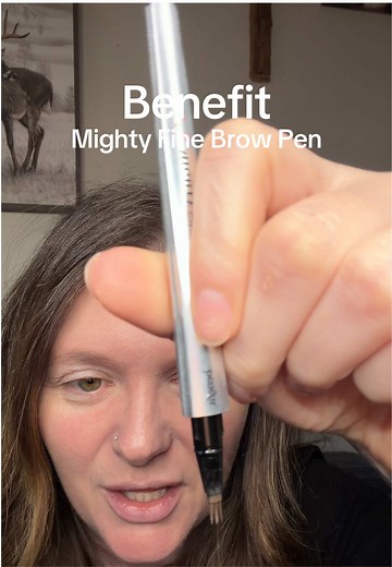 The mighty fine brow pen from benefit is so easy to use, make sure eyebrows look flawless, and you don’t have to be perfect when drawing your eyebrows on. ##benefitcosmetics##brows##mightyfinebrowpen##makeup