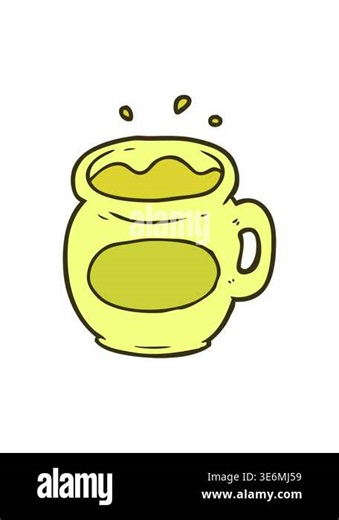 changing color animation of cartoon mug of coffee Stock Video Footage - Alamy